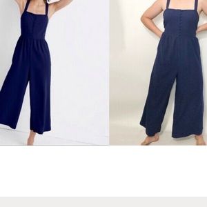Navy wide legged jumpsuit